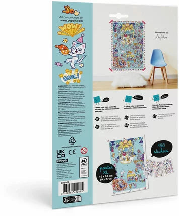 Poppik - Póster de pegatinas para fiestas
