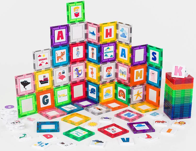 BRAINTOYS IMANIX Juego de bloques magnéticos 8 piezas Curvos