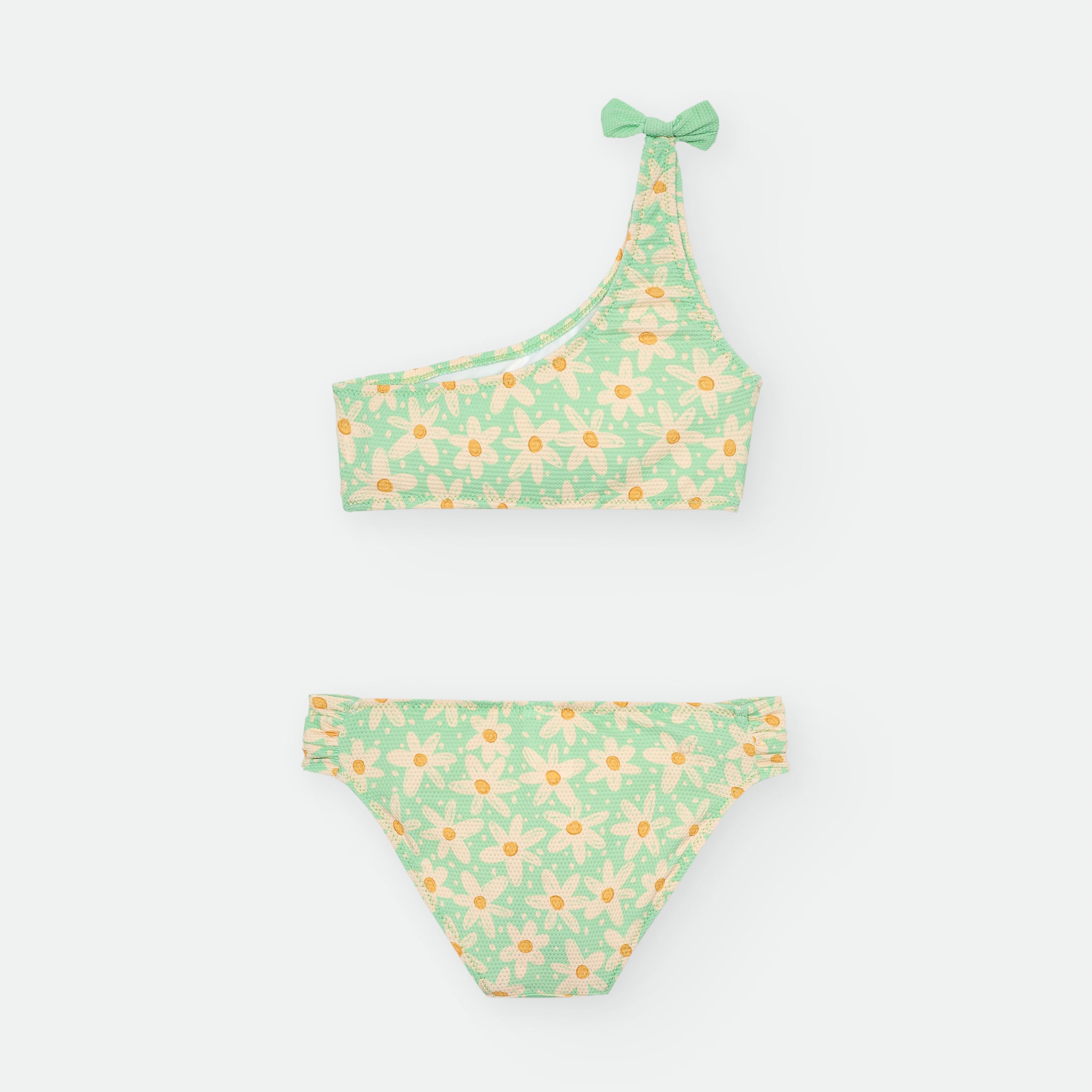 Waterlemon Matchy Bikini Beach Girl Green with Flowers