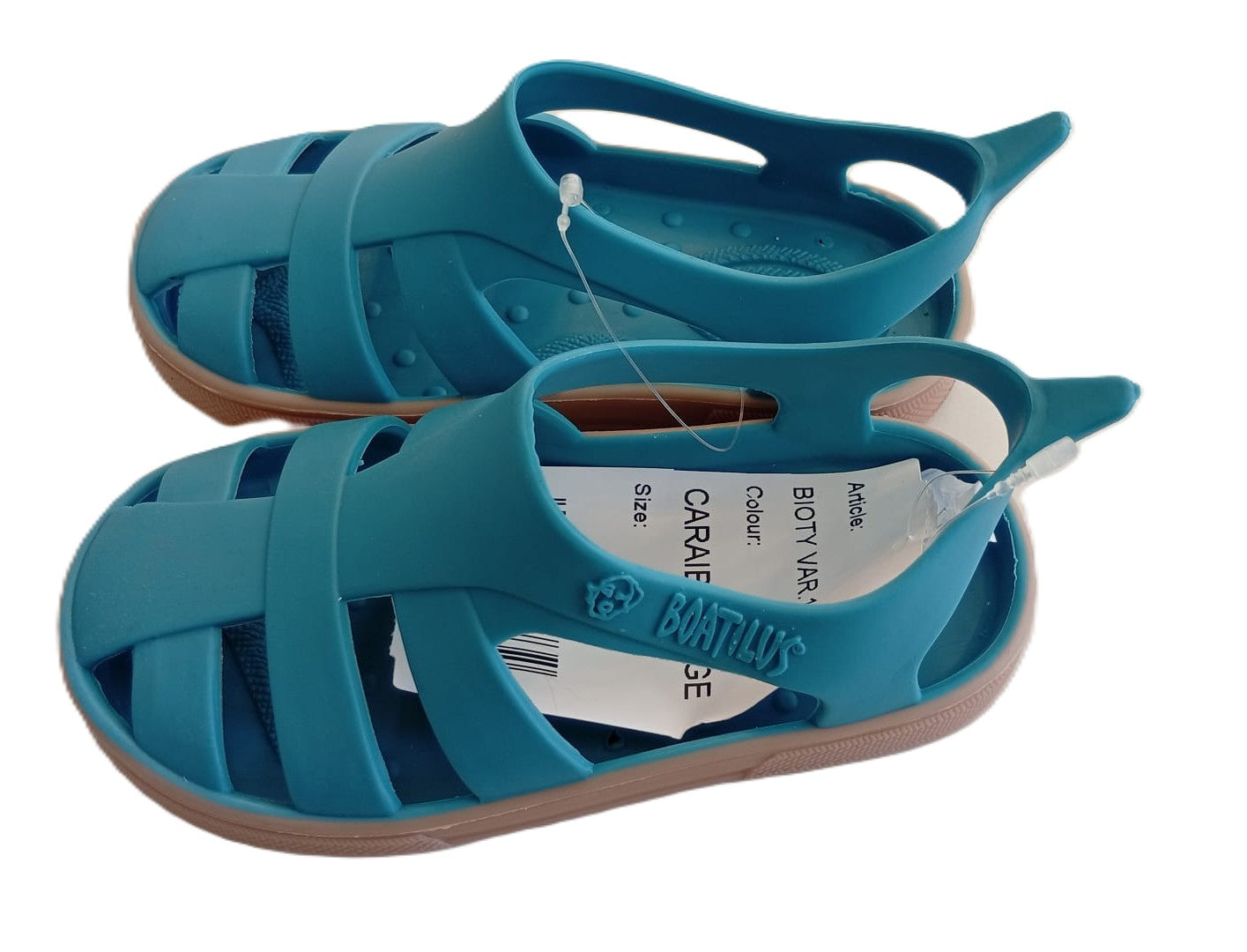 Boatilus - Sandália Minimalista Praia/Piscina Bioty Caraibe e Bege