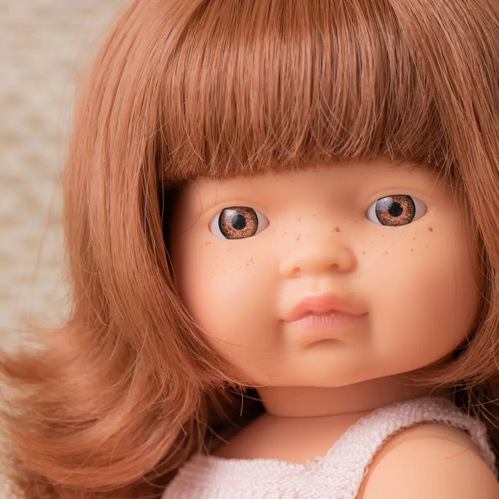 Miniland Baby Doll Redhead with Freckles 38cm