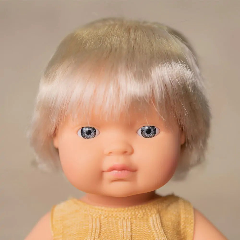 Miniland Caucasian Baby Doll with Hearing Implant 38cm