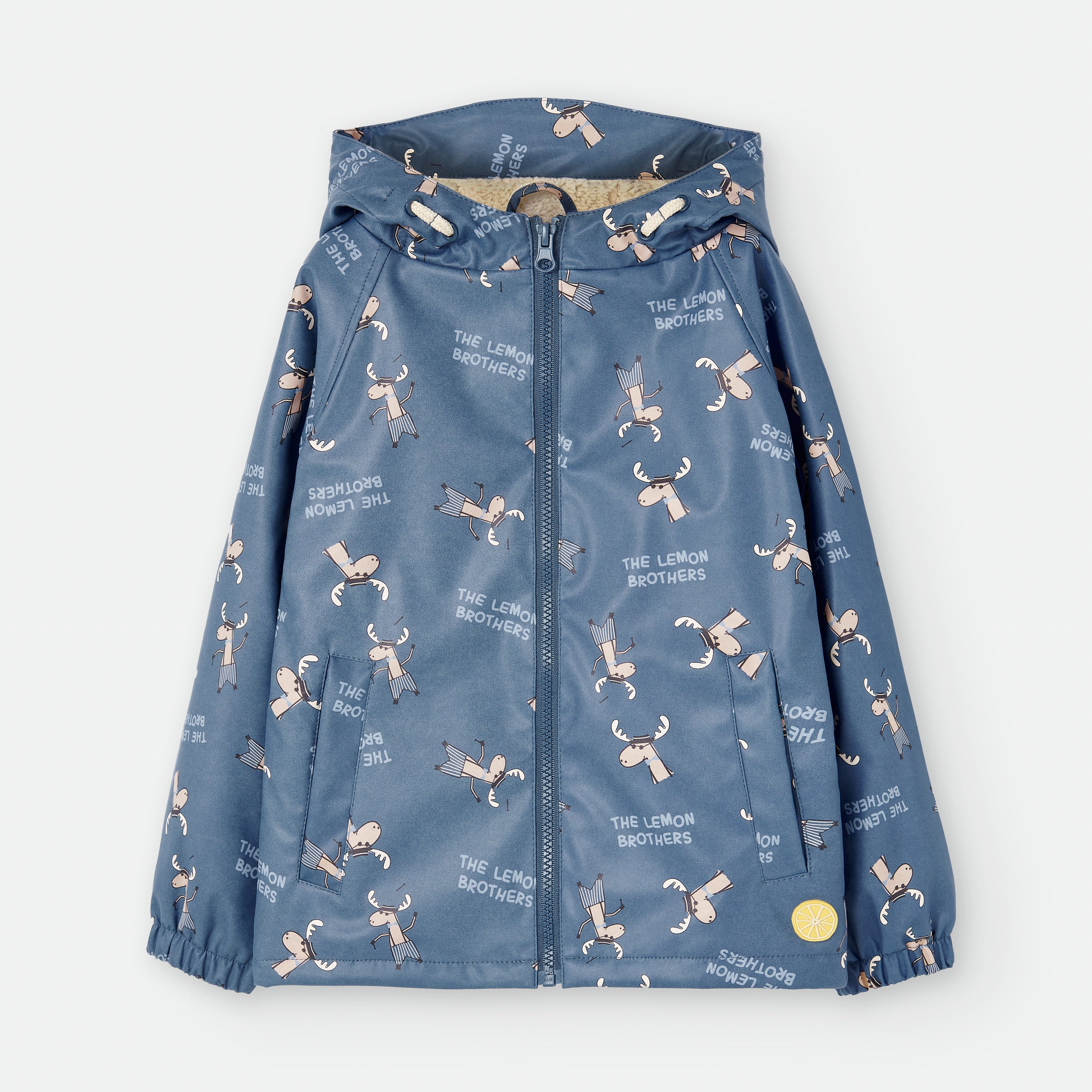 Chaqueta polar impermeable Waterlemon con diseño de alce musical (3 a 10 años)