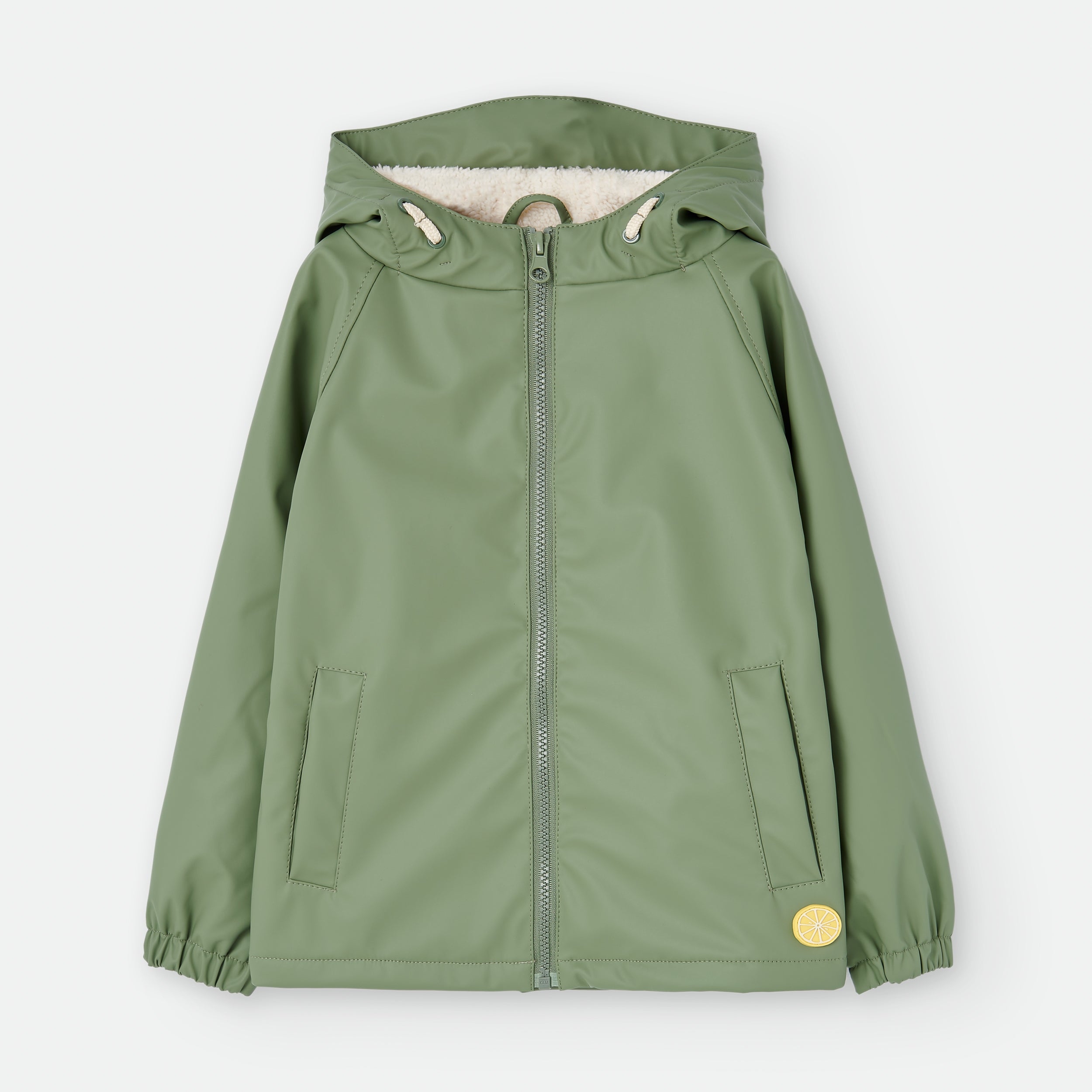 Chaqueta polar impermeable verde agua 10/12 años