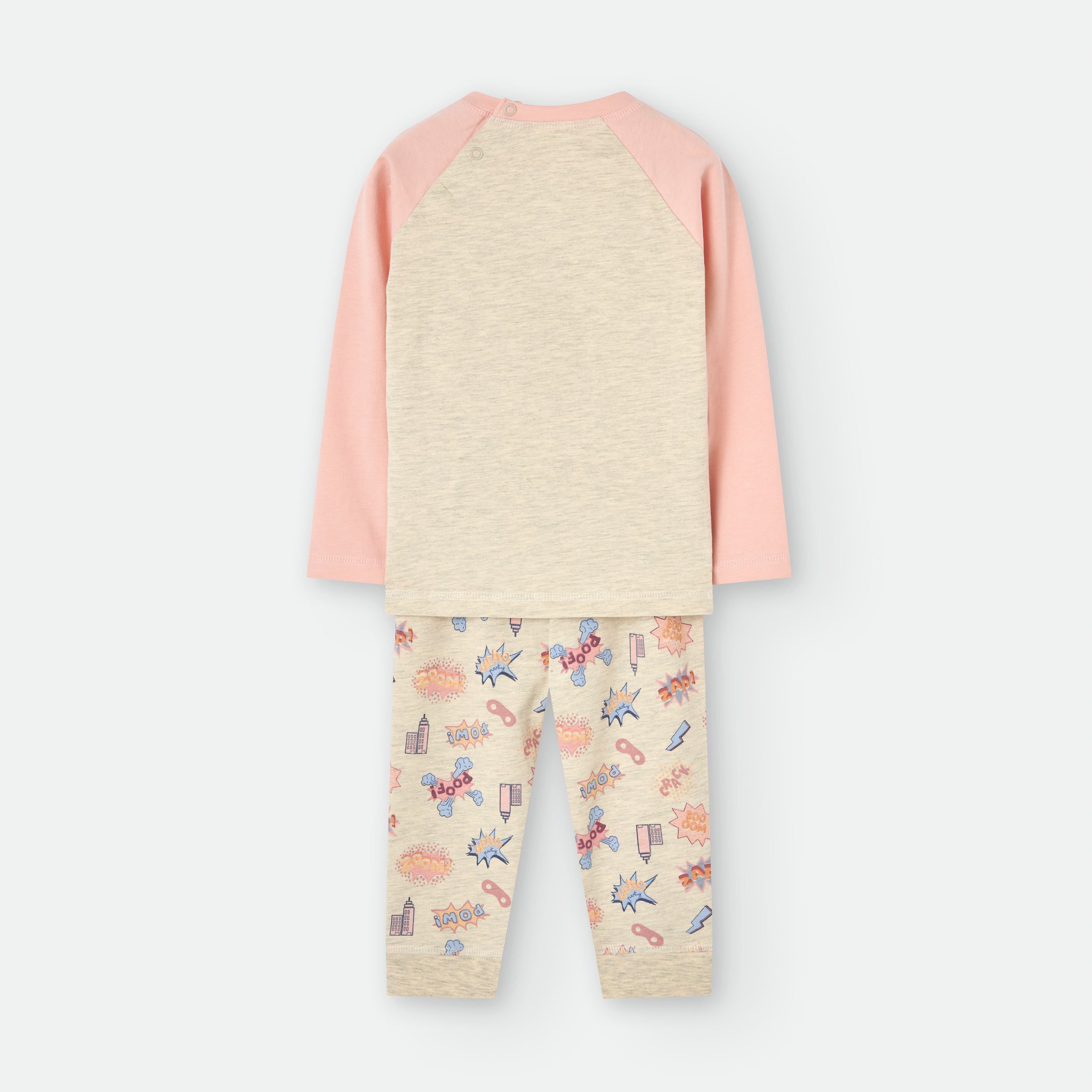 Waterlemon Beige/Pink Mid-Season Pajamas 100% cotton