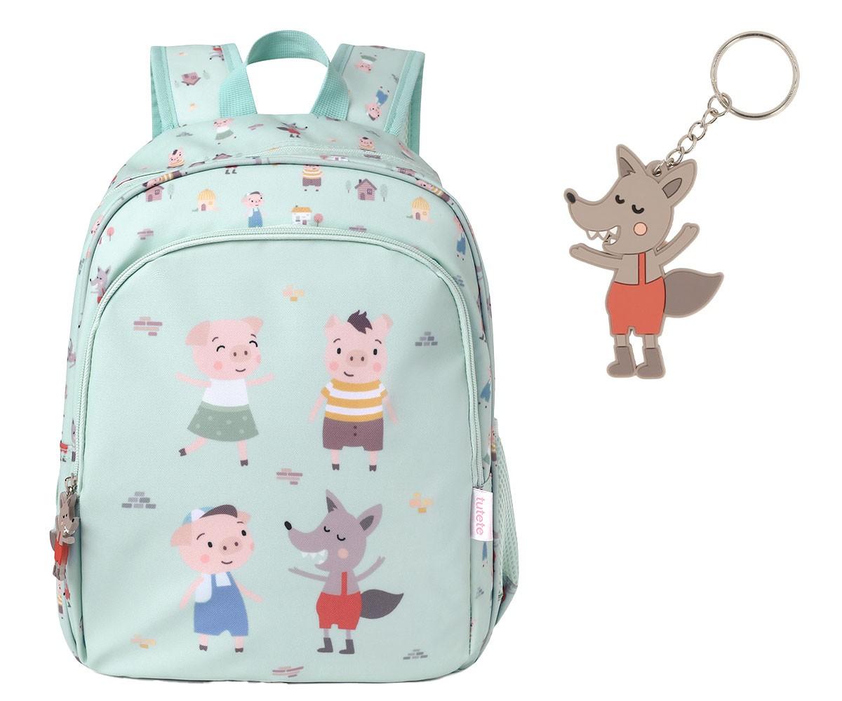 Tutete - Medium Backpack + The Three Little Pigs Keychain