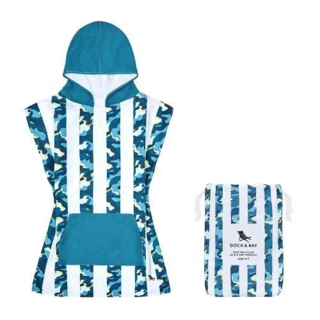 Dock and Bay Quick Dry Absorbent Beach/Pool Poncho XS 2-4Years