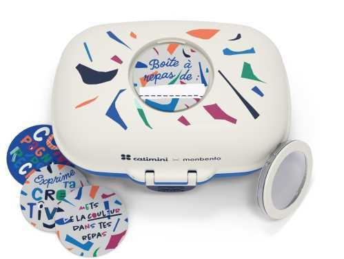 Monbento MBgram Small Snack Lunch Box Blue Terrazo