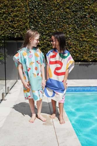 Dock and Bay Beach/Pool Poncho Absorbent Quick-Drying L 6-10 Years