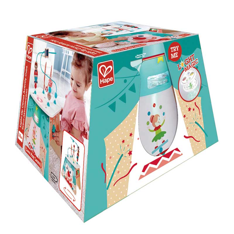 Hape Cubo de atividades com luz - Circo