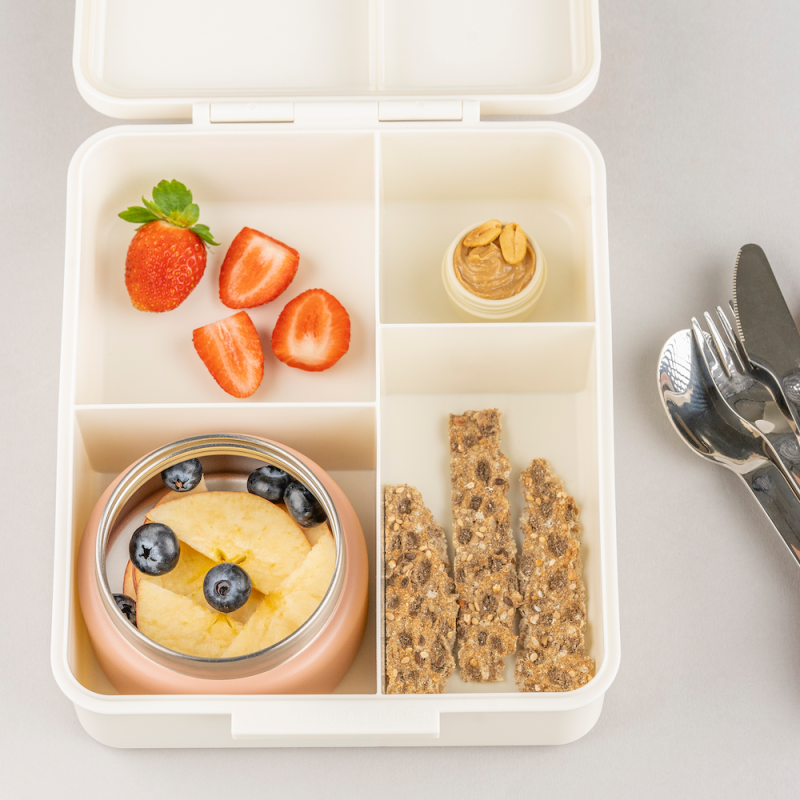 Citron Lunch Box with Compartments and Thermos Crereja
