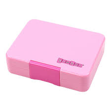 Fiambrera Yumbox con 3 compartimentos para alimentos, color rosa arcoíris
