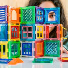 BRAINTOYS IMANIX Magnetic Block Game 40 pieces Cool Windows