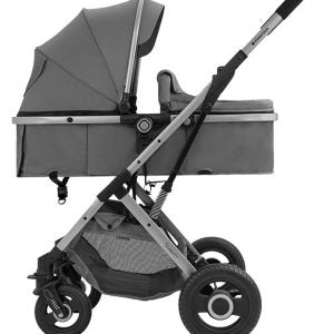 Carrinho de passeio Kikkaboo Scarlett 2 em 1 com o assento transformado em alcofa, ideal para recém-nascidos.