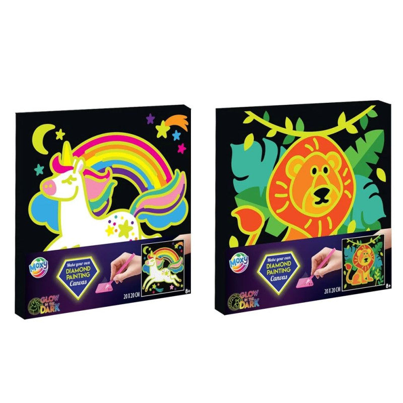 Moxy Pinta com diamantes e brilha no escuro