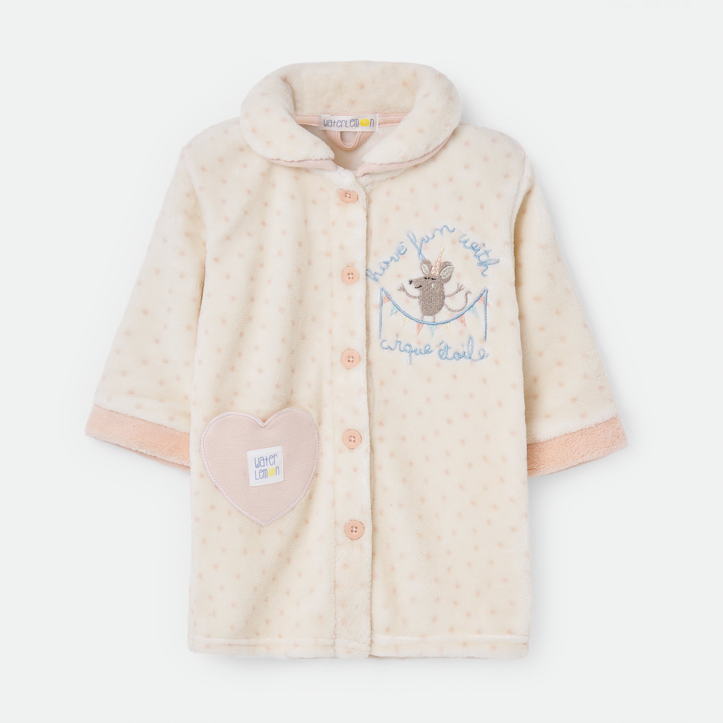 Waterlemon Robe Roupão Ratinho Rosa 12m e 4a