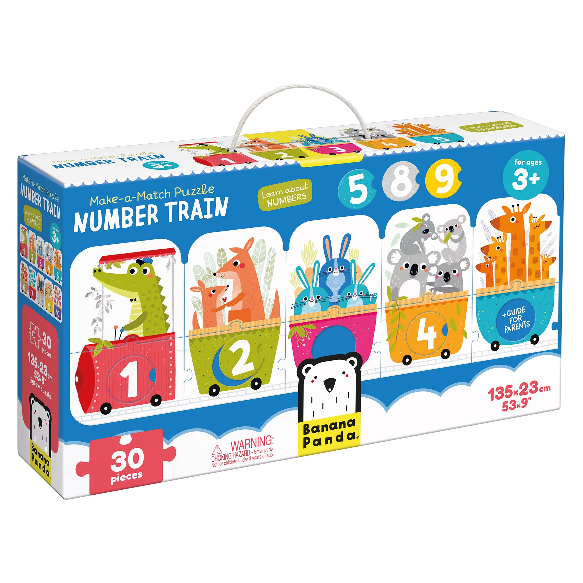 Banana Panda Number Train Matching Puzzle