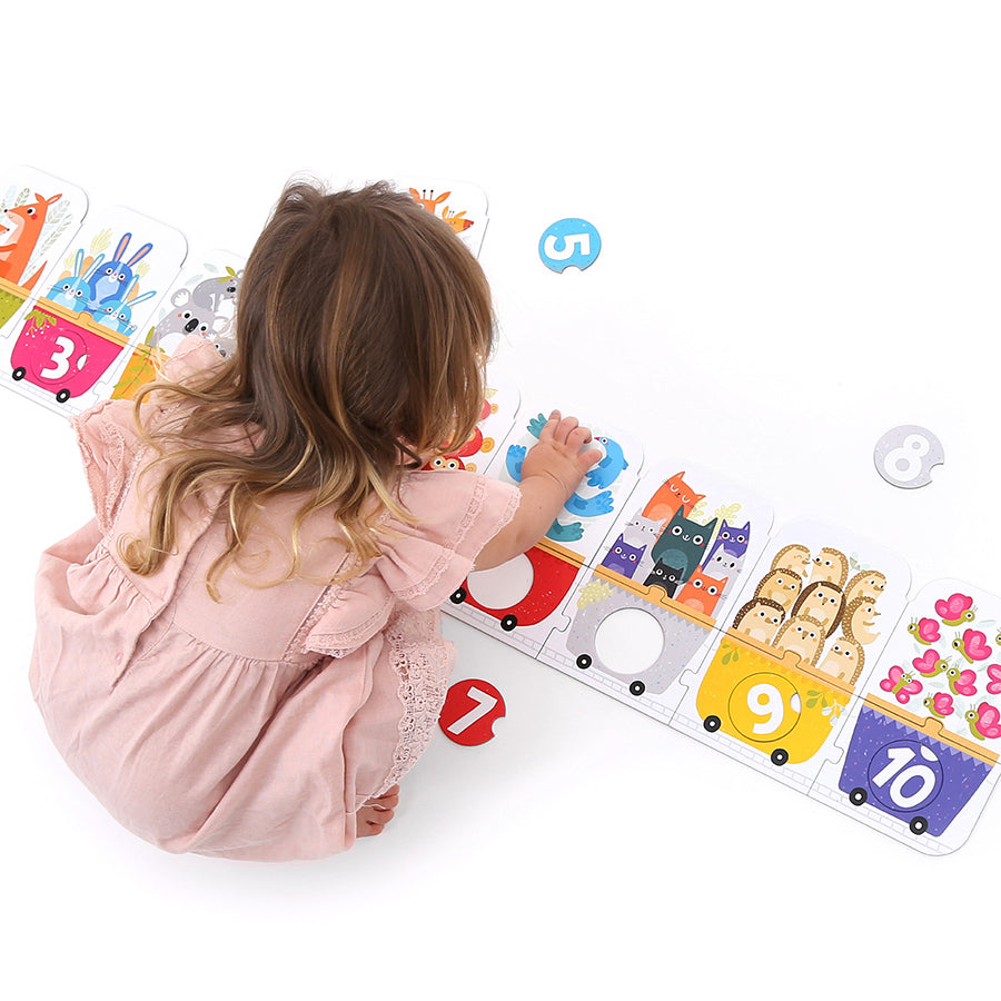 Banana Panda Puzzle de Correspondência Comboio de números