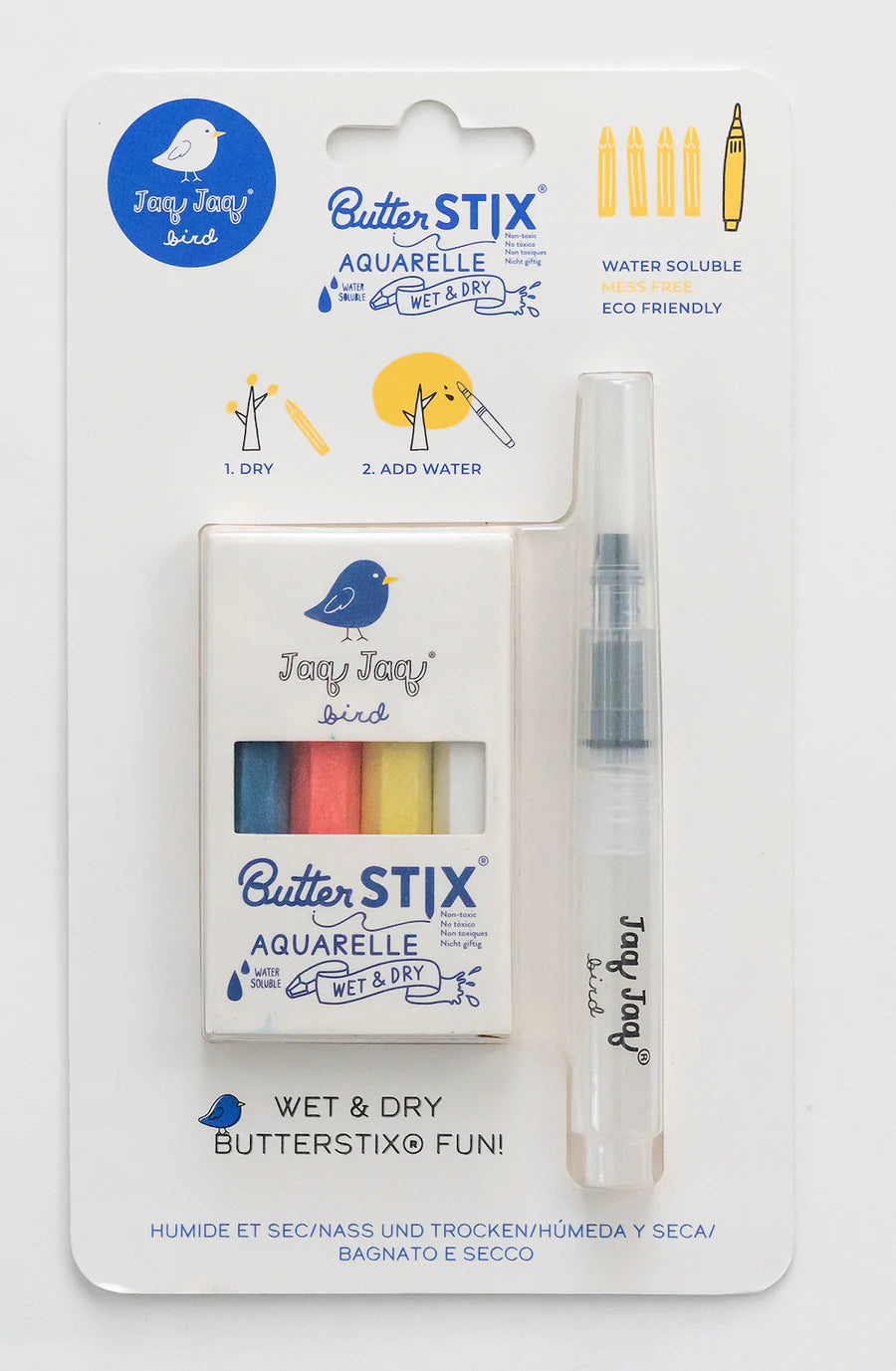 Jaq Jaq - Pincel de agua para ButterStix® + 4 colores