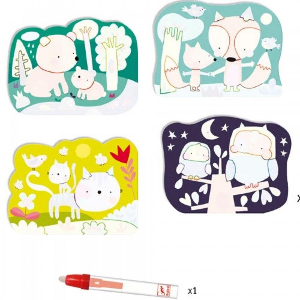 Djeco Water Coloring Activities - Hidden in the Forest