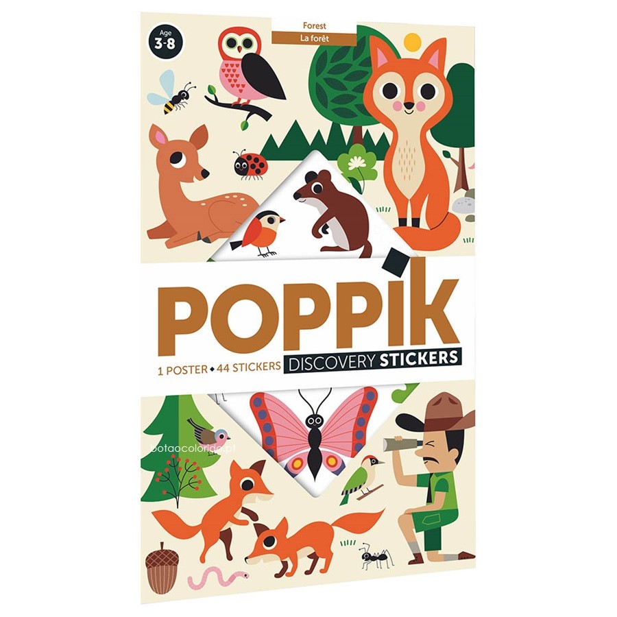 Poppik DISCOVERY - poster with stickers Forest