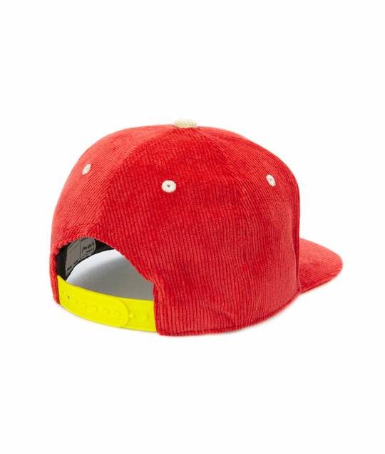 Chapéu de pala/boné Hello Hossy PANA vermelho 2-5 anos, vista traseira com ajuste.