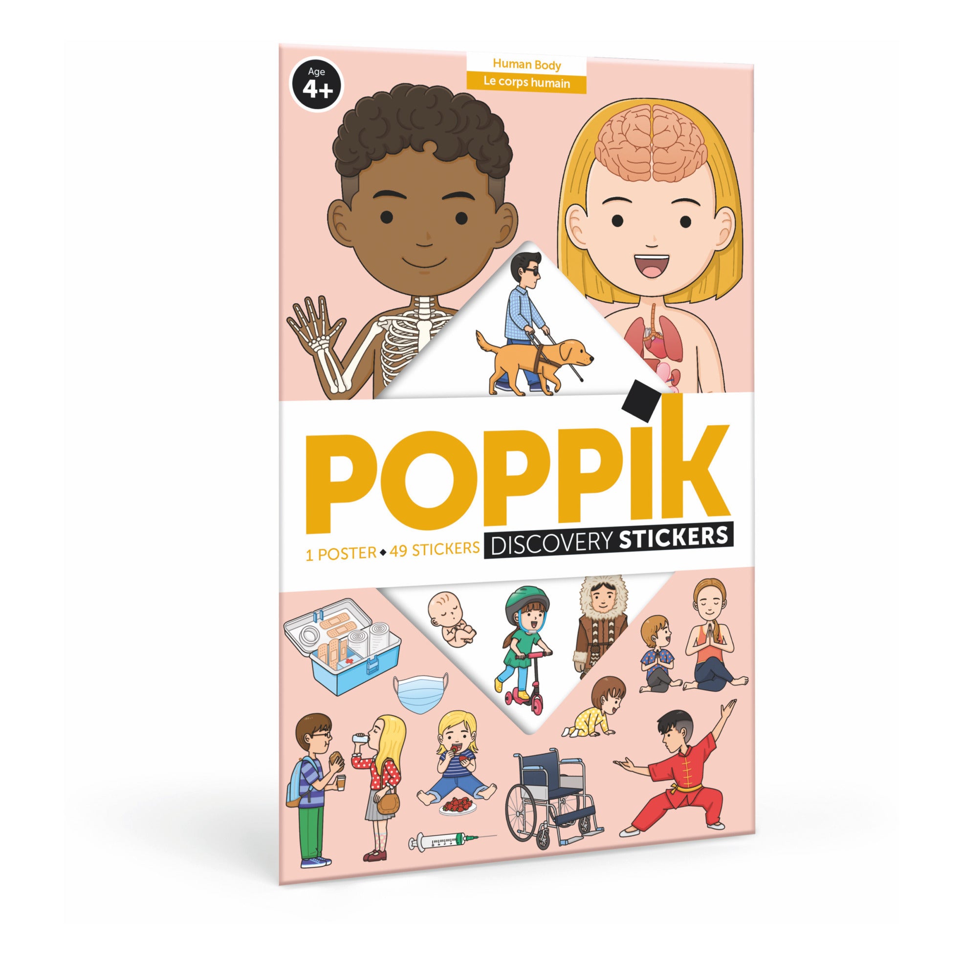 Poppik DISCOVERY - póster con pegatinas del cuerpo humano