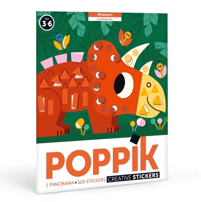 Poppik PANORAMA - poster with Dinosaur stickers