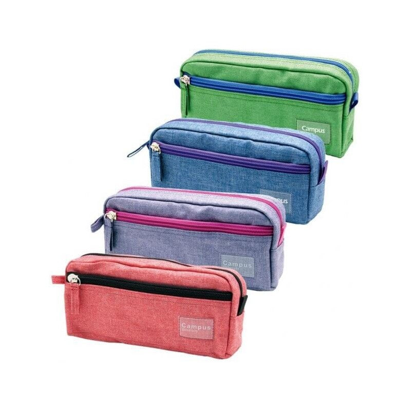 Rectangular case with 2 clasps