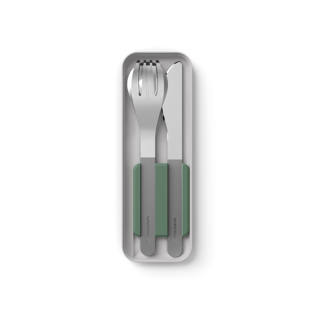 Monbento stainless steel cutlery 3 pieces Slim Box