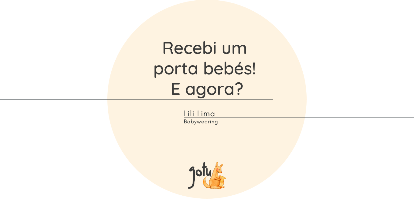 Recebi um porta bebés! E agora?