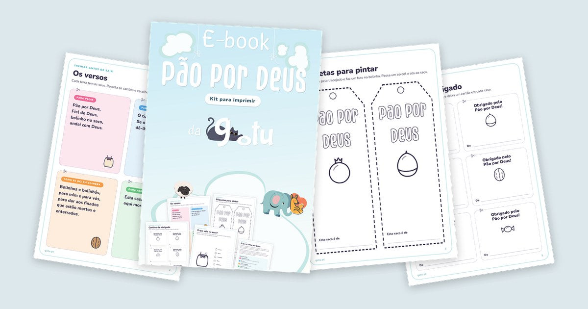 Kit Pão por Deus para imprimir da Gotu, com etiquetas, versos e cartões
