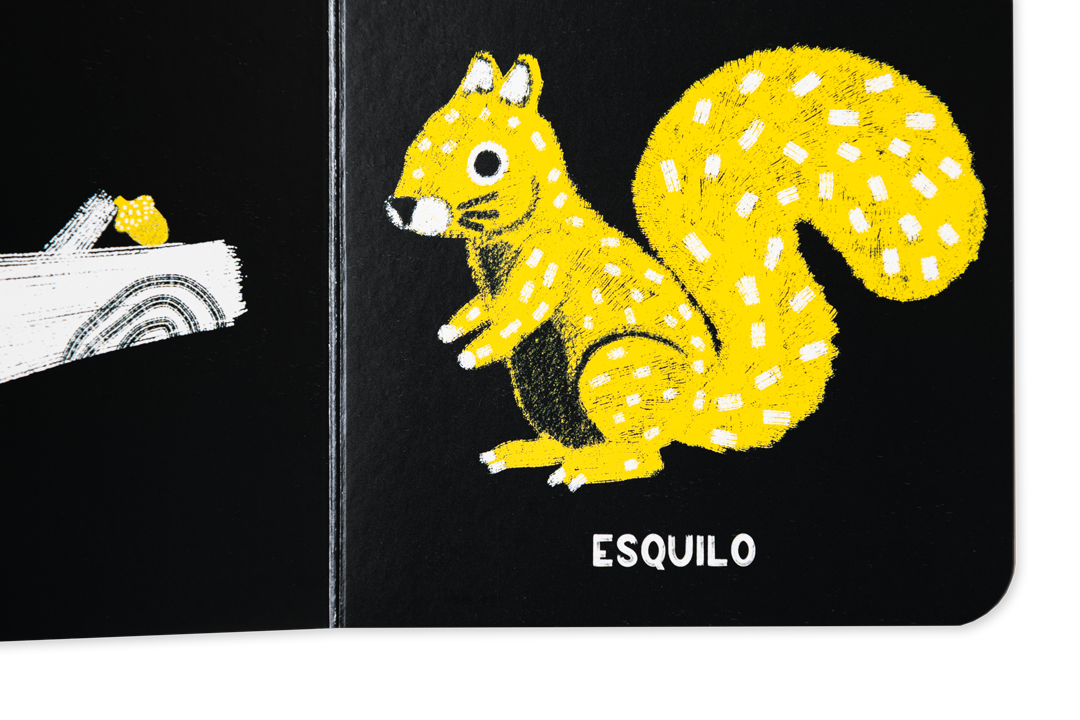 Livro-roca Habitantes da Floresta visto de lado, formato pequeno