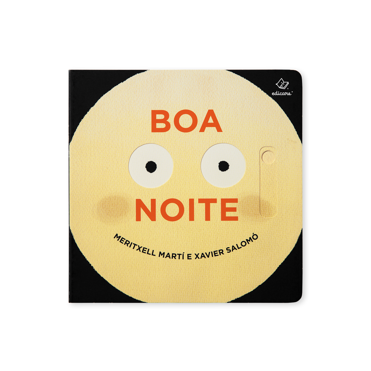 Capa do livro interativo Boa Noite da Edicare, com a Lua ilustrada