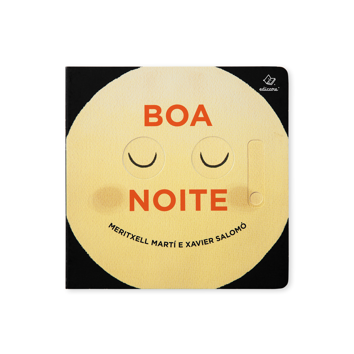 Livro Boa Noite aberto, a mostrar o mecanismo deslizante