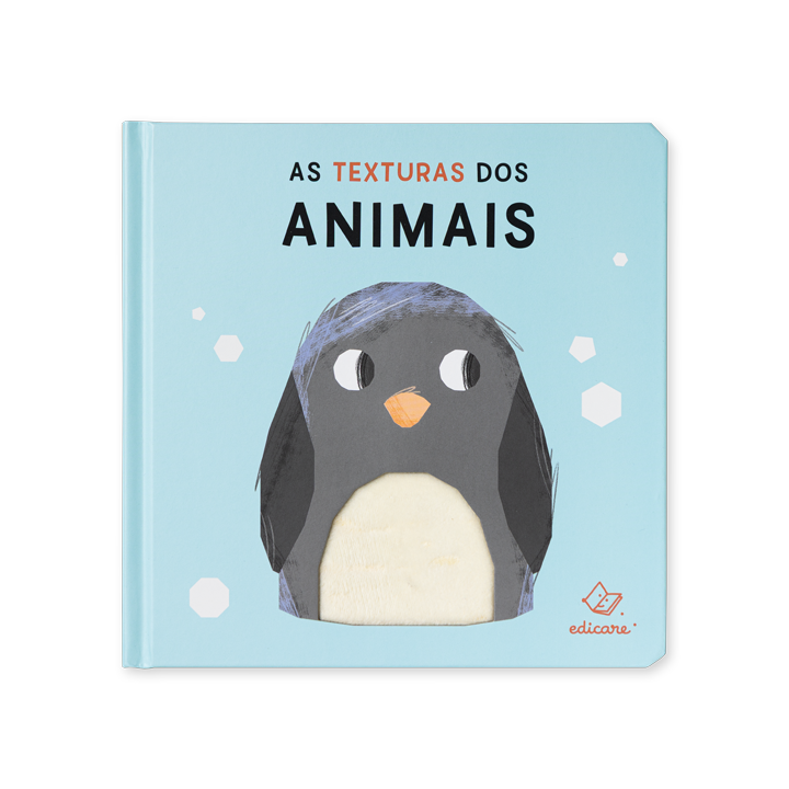 Capa do livro sensorial As Texturas dos Animais da Edicare, com animais ilustrados