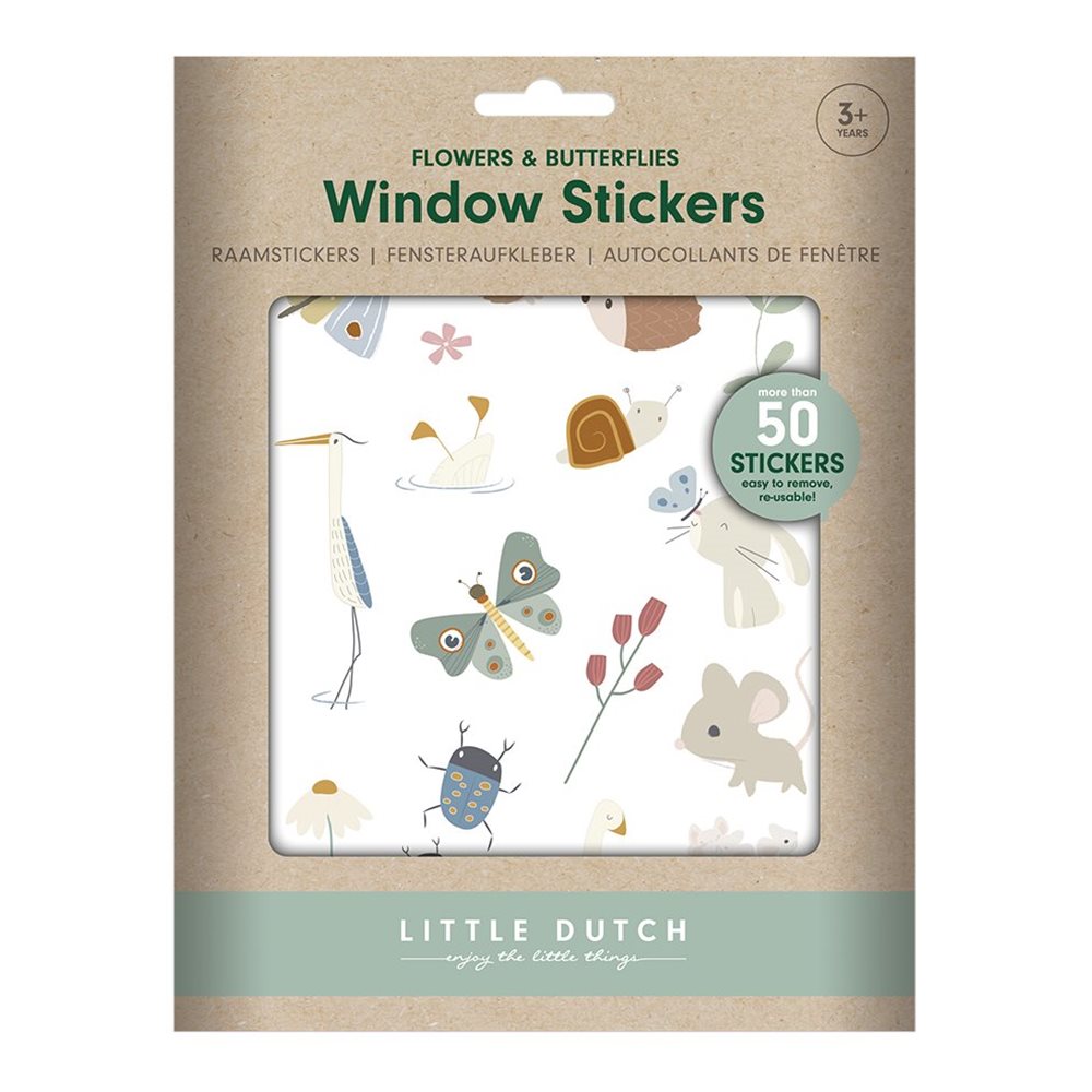 Little Dutch Autocolantes Vidro – Flowers & Butterflies