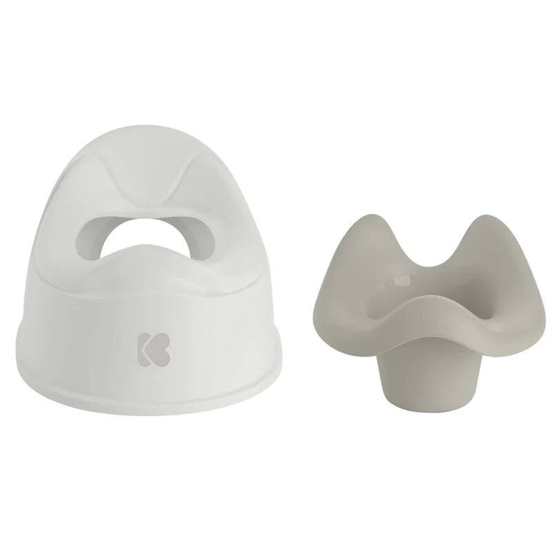 O pote Kikkaboo Nimo e a sua taça interior amovível separadas, lado a lado.