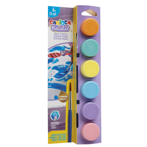 CARIOCA Caixa com 6 guache 25ml com pincel TEMPERA