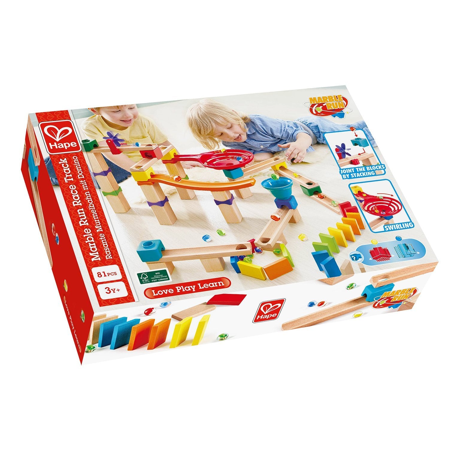 Hape Marble Race with 81 Dominoes