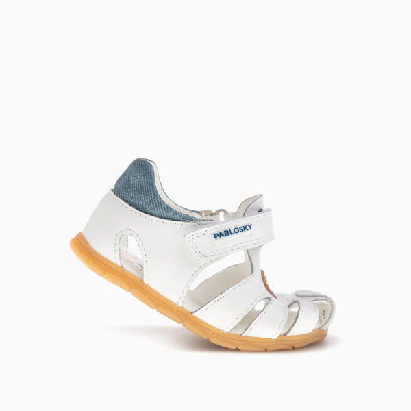 Pablosky Barefoot Sandal Plus Blanco Jeans