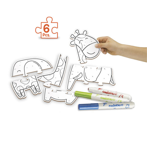 Carioca Baby Puzzle para colorear con rotuladores ANIMALES