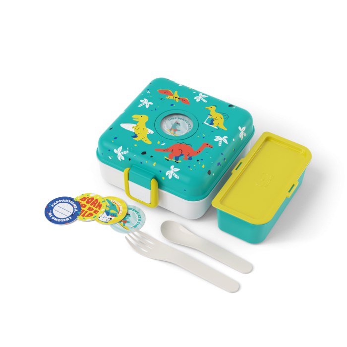 Fiambrera grande Monbento con diseño de dinosaurios