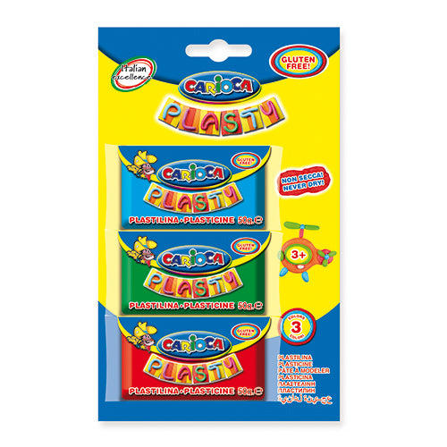 Carioca Plasty Plasticina 3 CORES 180 gr