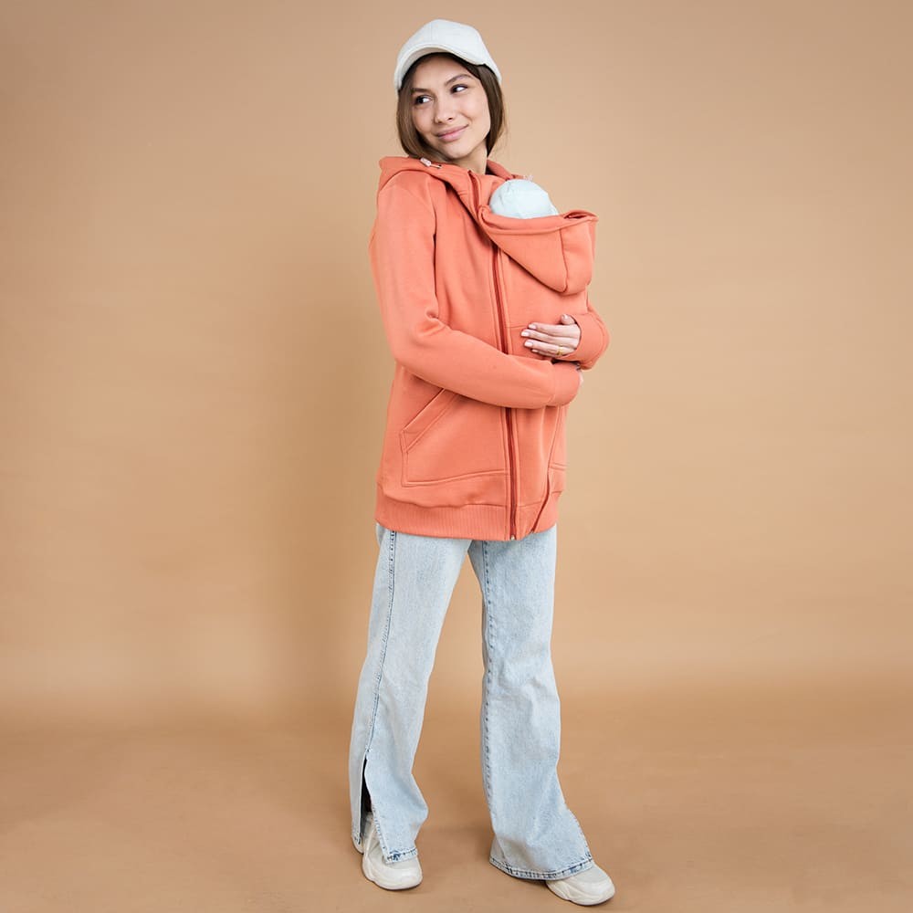 Camisola de maternidade e amamentação Love and Carry na cor Papaya