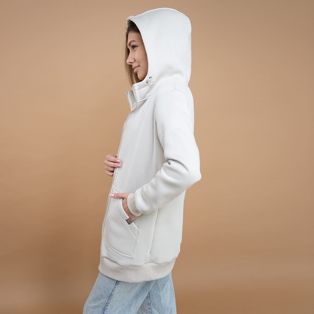 Pormenor dos fechos de amamentação da camisola Love and Carry Sésamo
