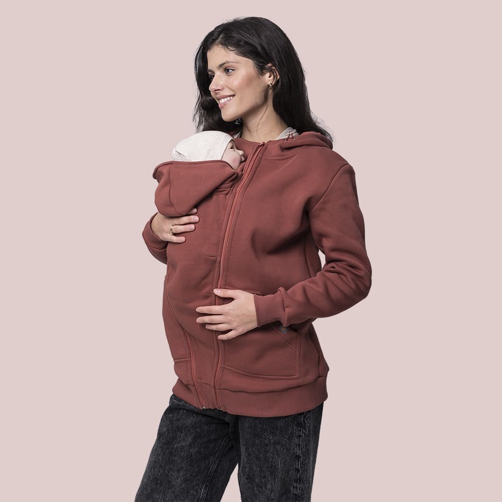 Camisola de maternidade e amamentação Love and Carry na cor Batata