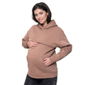 Camisola oversize de maternidade e amamentação Love and Carry na cor Cocoa