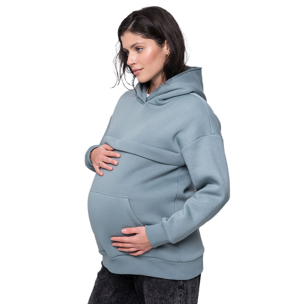 Camisola oversize de maternidade e amamentação Love and Carry na cor Ice
