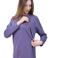 Camisola oversize de maternidade e amamentação Love and Carry na cor Violet